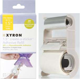 Xyron 150 Refill Cartridge 1.5 x 20 Repositionable Create a Sticker 