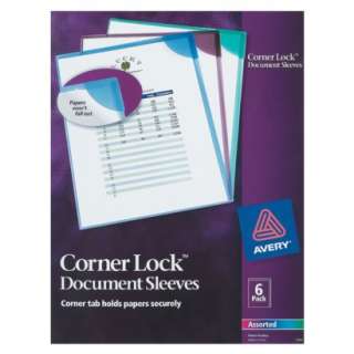 Pk. Avery Corner Lock Document Sleeves.Opens in a new window