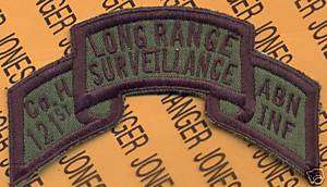 Co H 121 Inf LRS GAARNG AIRBORNE RANGER scroll patch OD  