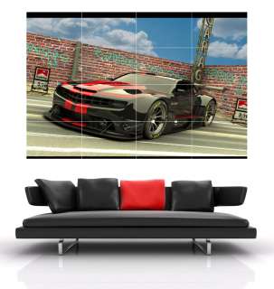 Camaro Black HUGE WALL POSTER HD PRINT 76x52 b550  