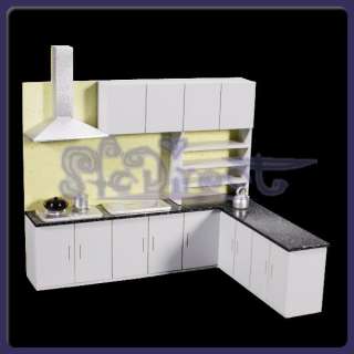 Dollhouse Art Modern Simulation Kitchen Cabinet Set Model Kit 