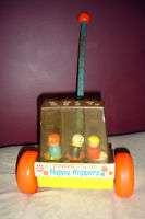 RARE 1969 LITTLE PEOPLE HAPPY HOPPERS POPPER PUSH TOY  