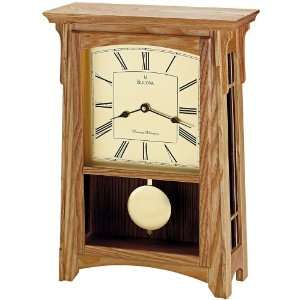  Bulova Garrett Oak Mantle Clock