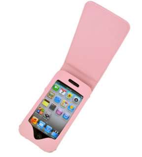 PINK LEATHER CASE FOR APPLE IPOD TOUCH 4G 4th Gen NEW  