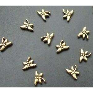  #4725 6mm dragonfly beads Antique Gold Lead Safe Pewter 