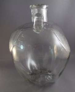 Vintage WHITE HOUSE APPLE Cider Vinegar Glass Jug Bottle~Apple Shape~2 