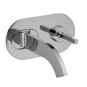 Aquabrass 39529WH White Bathroom Sink Faucets Wall Mounted Lav Faucet 