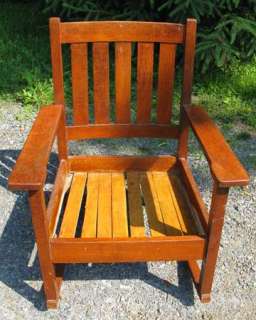 Arts & Crafts Mission Oak Rocker Chair Stickley  