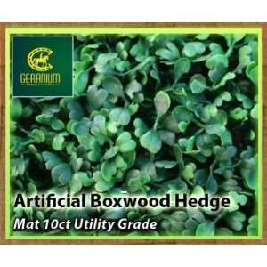  Artificial Boxwood Hedge Mat Utility Grade 10ct