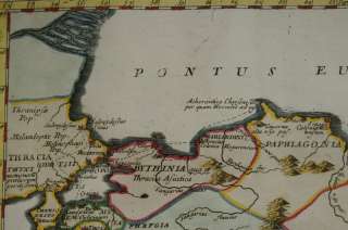TURKEY ASIA MINOR TROY ANATOLIA CYPRUS SYRIA ENGRAVING MAP SANSON 1694 