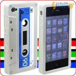  iTapeDeck Cassette Tape iPhone 4S Silicone Case (White x 