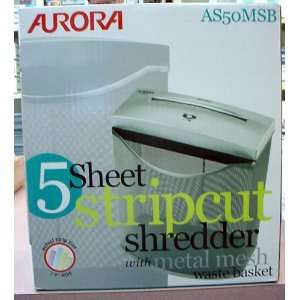  Aurora 5 Sheet Paper Shredder with Waste Basket 