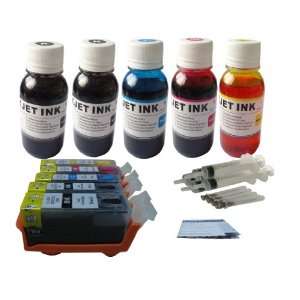 ND Brand Refillable Ink Cartridges for Canon PGI 220 CLI 221 with Auto 