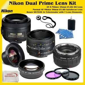 Lens Kit Includes Nikon Normal AF Nikkor 50mm f/1.8D Autofocus Lens 
