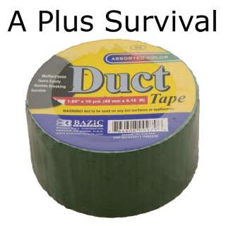 Camping Survival Duct Tape Roll 2 x 10 Yards Green Hunting Emergency 