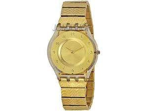   Womens Skin Classic Gold Dial Gold Tone Ion Plated Stainless Steel