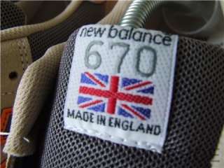Mens New Balance 670 OB Beige Orange Trainers Sneakers Deadstock 10.5 