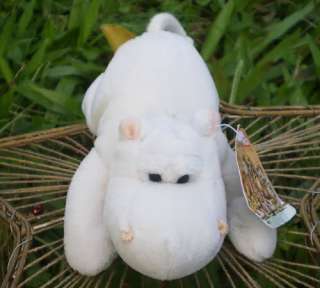 Lovely NICI White Hippo Fridge Magnet Stuffed Animals stof toys SNF05