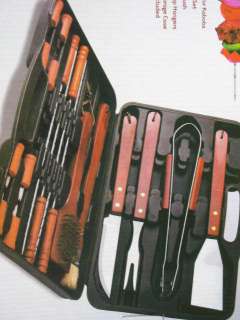 18 Piece Barbecue Set stainless steel Grill BBQ Pc tool with carrying 