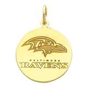  14K Gold NFL Baltimore Ravens Logo Charm Jewelry