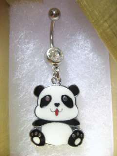 PANDA BEAR NAVEL BELLY RING BODY PIERCING JEWELRY CHARM  