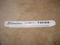 DECALS FOR SCHWINN TWINN BICYCLE CHAIN GUARD NEVER USED  