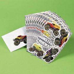 36 Monster Truck Big Foot Tattoos Birthday Party Favors  