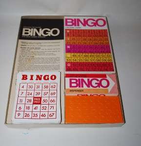 Vintage 1970s Bingo Game by Whitman Complete Playing Cards Pieces 