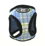 CHOKE FREE Dog Harness Doggie Design Step In Vest   BLUE PLAID  