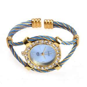   And Gold Rhinestone Bangle Bracelet Wrist Watch Arts, Crafts & Sewing