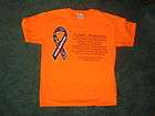 4X adult Autism Awareness Ribbon orange T shirt NEW