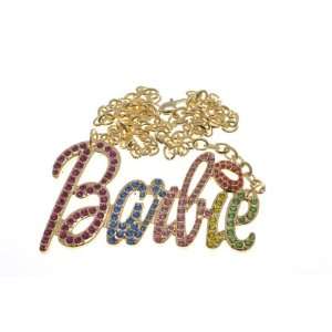  NEW NICKI MINAJ BARBIE Pendant w/18 Chain Gold Lg Multi Jewelry