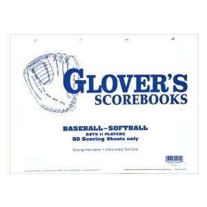   Baseball/Softball 50 Scoring Sheets (No Stats)