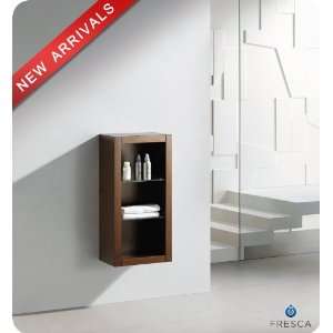   Brown 30 Wall Mounted Bathroom Linen Cabinet with Two Shelves FST8130