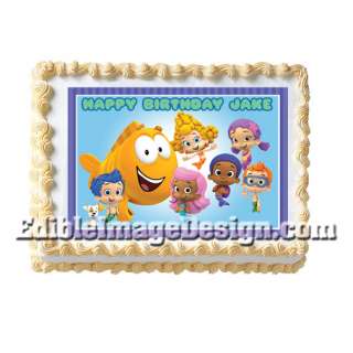 BUBBLE GUPPIES Edible Cake Party Image Topper Supply  