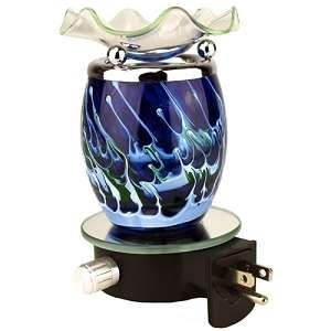 Blue Marble Electric Scented Oil Warmer Lamp Plug In Burner Night 