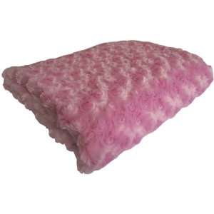  Baby Doll Bedding Rosey Chenille Receiving Blanket, Pink 