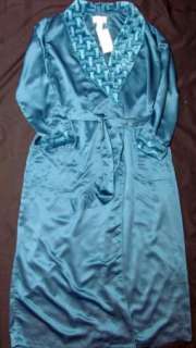 Cabernet Sleepwear long teal gown & robe set new with tags size XS 