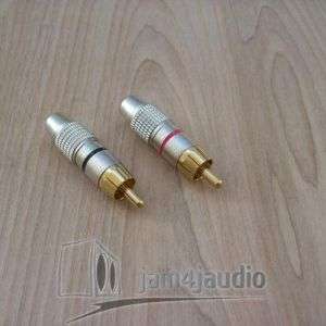 RCA male cable ends metal shell w/ gold plated contacts  