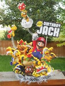Super Mario Bros Brothers Cake Topper Birthday Party Centerpiece Wii 