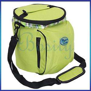 Camping Picnic Time Bottle Wine Food Drink Cooler Tote Bag Green Lunch 