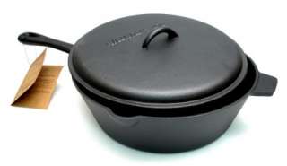   IRON 5 QT FRY SKILLET Bakeware Cabin Lodge Camping Cookware  