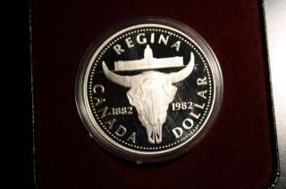 AUTHENTIC CANADIAN COIN CANADA SILVER DOLLAR 1882 1982 REGINA #B113 