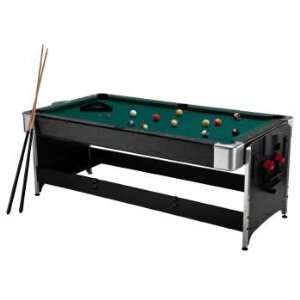   Black 2 in 1 Air Hockey and Billiards Table