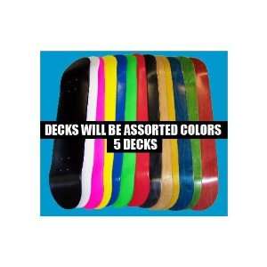  Blanks 5   7.5   Skateboard Decks Assorted Colors + Grip 