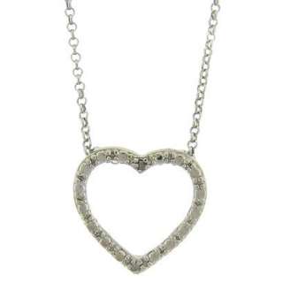 Sterling Silver Diamond Accent Heart Pendant.Opens in a new window