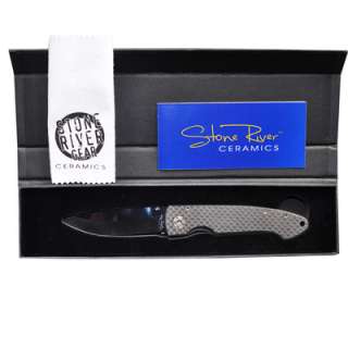 NEW Stone River Ceramic Folding Knife with Carbon Fiber Handle  