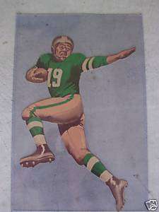 Unique 1940s Large Football Player Cardboard Cutout  