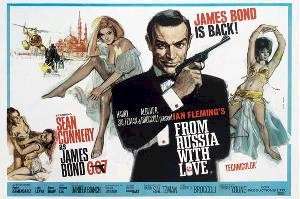JAMES BOND 007 SEAN CONNERY NAME 7 MOVIE POSTER SET LOT  