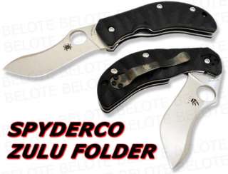 Spyderco Jens Anso Zulu Folder Plain Edge NUMBRD C145GP  
